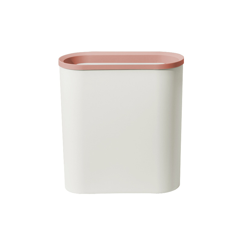 BASURERO PORTATIL (BLANCO/ARO ROSADO/265*115*285mm)