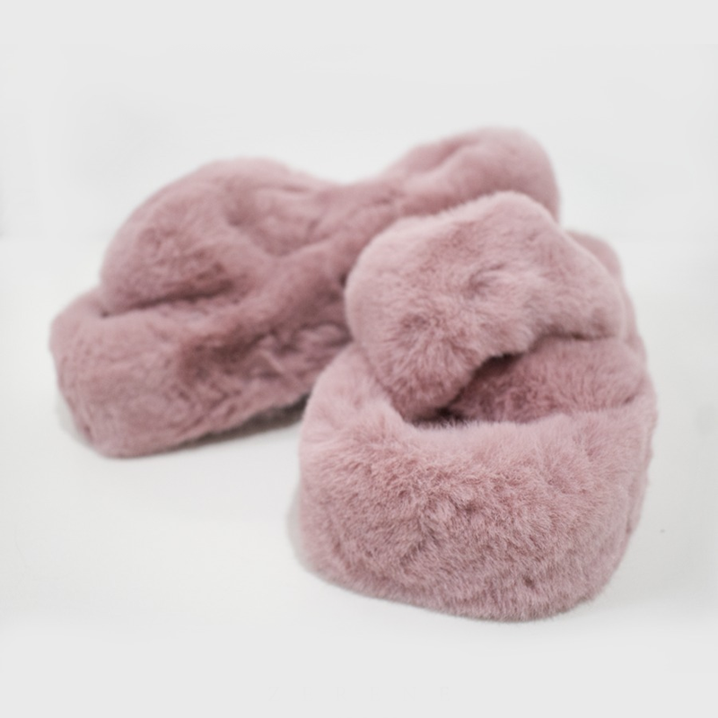 PANTUFLA BANDA CRUZADA (ZERENE/ ROSADA 38)