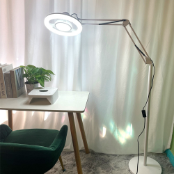 LAMPARA DE PIE (LUZ LED REDONDO)