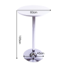 Mesa coctelera (Blanco/ d 60 cm/al 105 cm )
